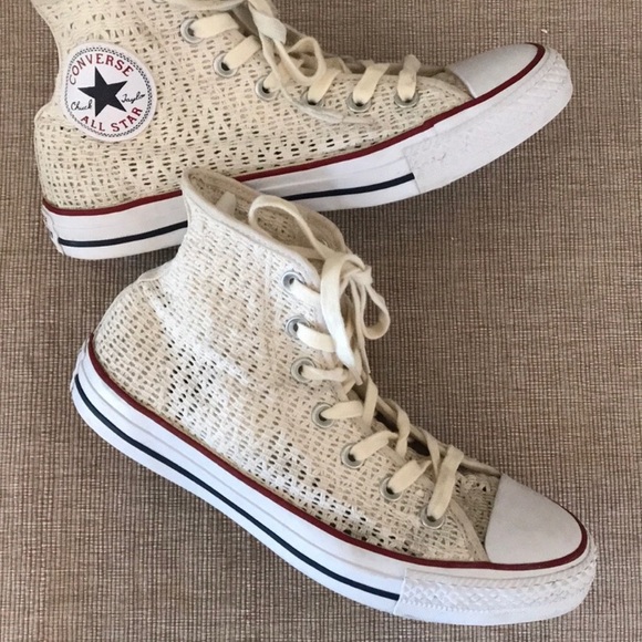 high top crochet converse